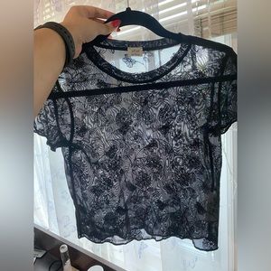 Wilfred cropped mesh t shirt